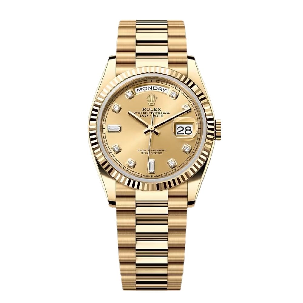 Rlx Day-Date Diamond 128238 “Yellow Gold”