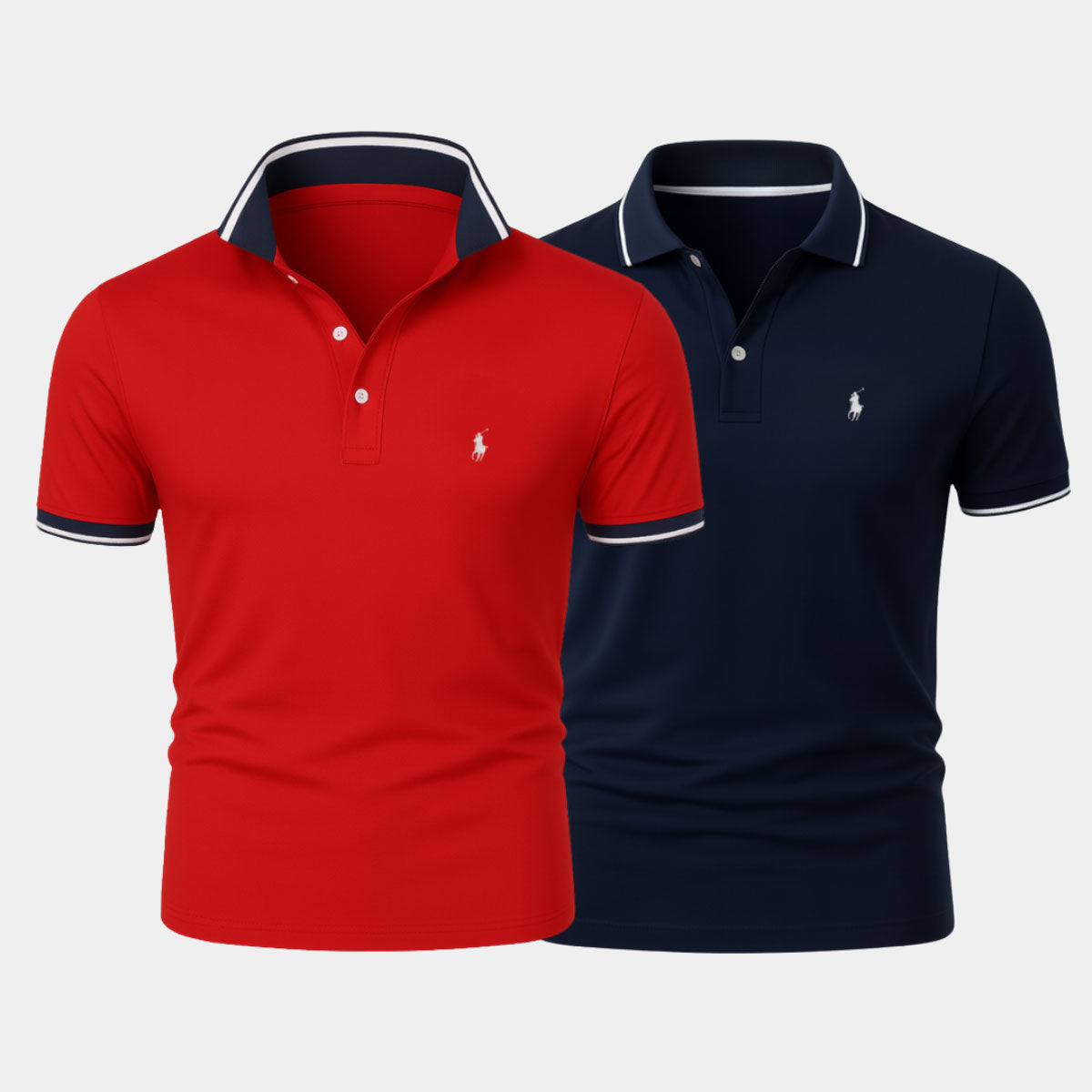 R&L | Slim Fit Cotton-Blend Shirt Duo - Buy 1, Get 1 Free