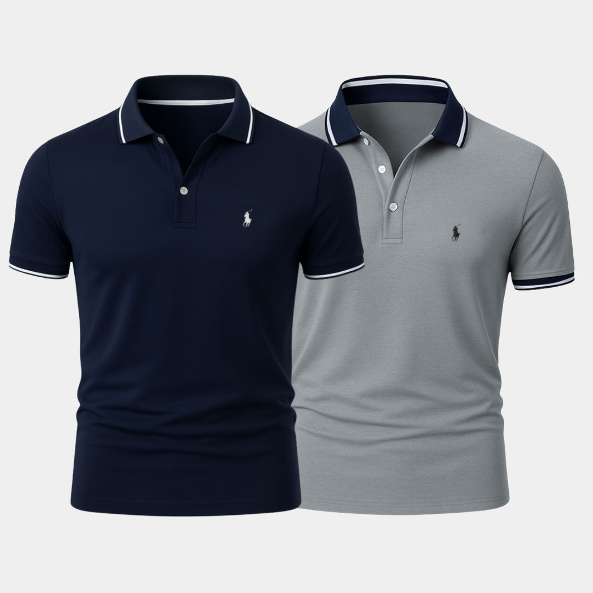 R&L | Slim Fit Cotton-Blend Shirt Duo - Buy 1, Get 1 Free