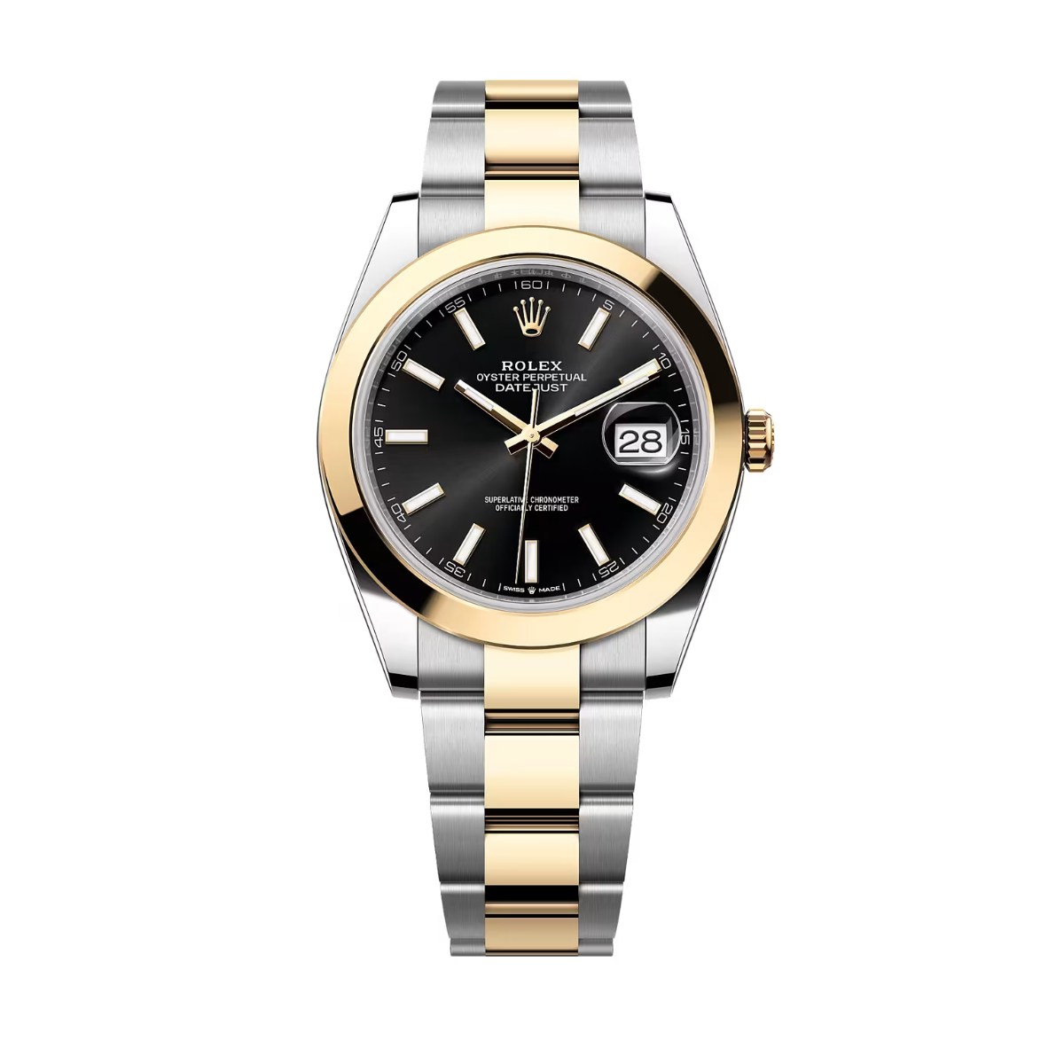 Rlx Datejust Yellow Gold Black Dial 126303